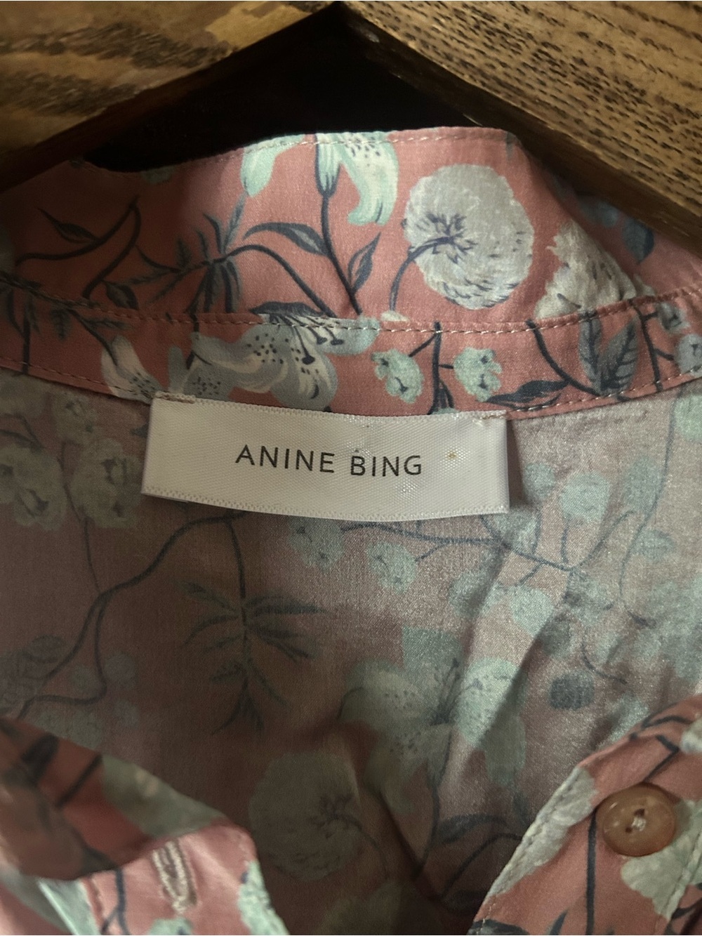 Anine Bing Pink Button Floral 100% Silk Shirt Dress Size XS SEE DESCRIPTION❤️ - Picture 8 of 13